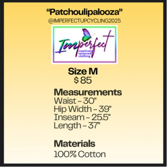 Upcycled red cargo pants with kantha - Picture 2 of 2